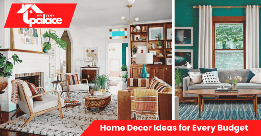 Modern living room makeover showcasing Home Decor Ideas for Every Budget, featuring cozy furniture, wall art, and plants that create a stylish yet affordable look.