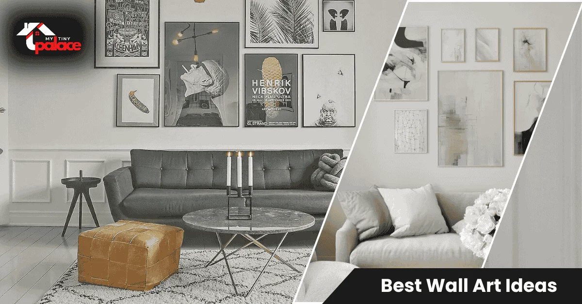 Gallery wall arrangement with mixed frames and prints demonstrating best wall art ideas to transform your living room styling