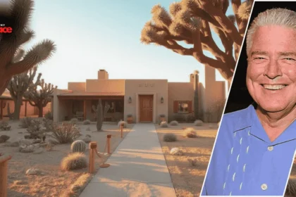 Exterior view of Huell Howser's iconic desert house in Twentynine Palms, California