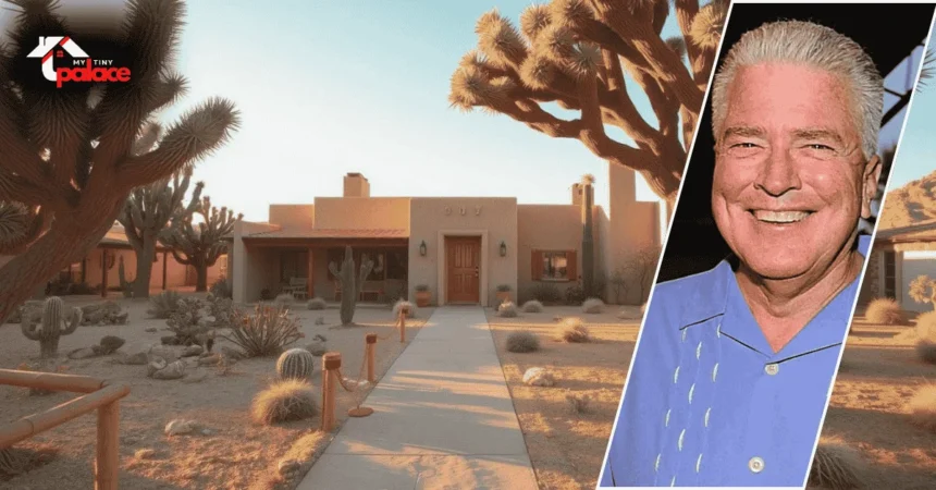 Exterior view of Huell Howser's iconic desert house in Twentynine Palms, California
