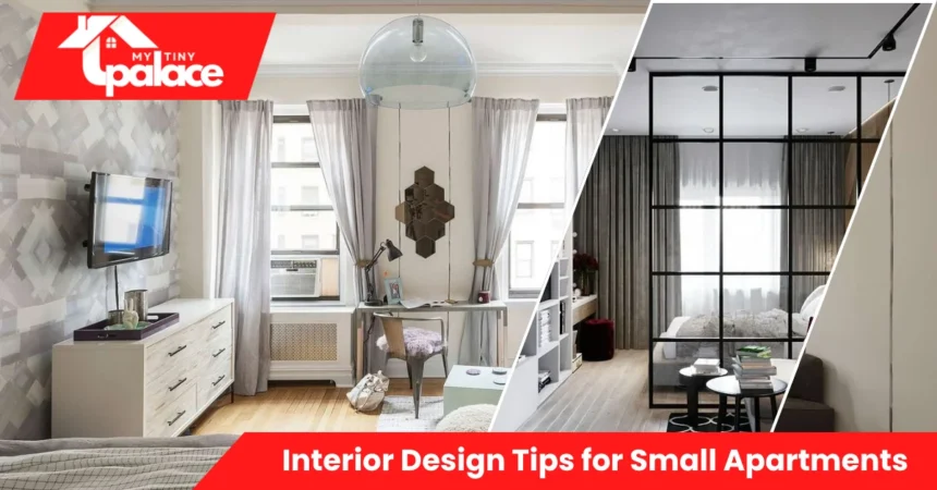 A bright, modern living area showcasing smart furniture layout and cozy lighting inspired by Interior Design Tips for Small Apartments.