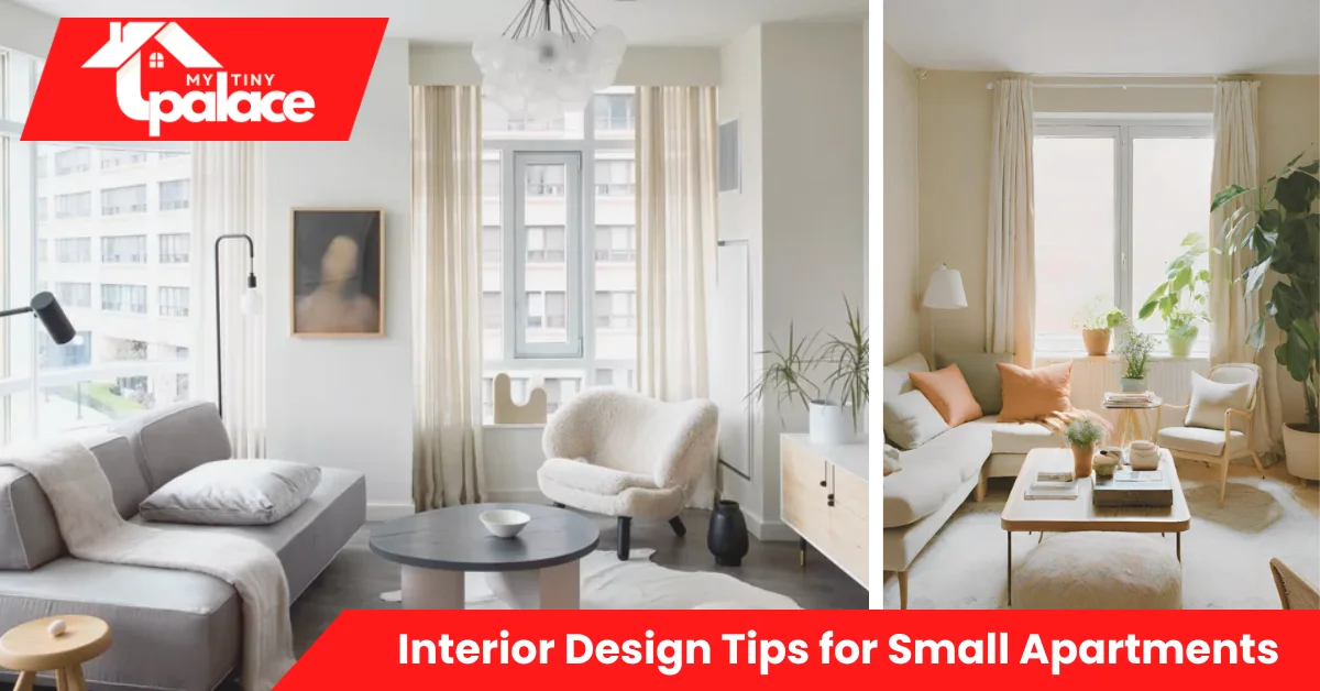 A compact apartment interior featuring space-saving furniture and neutral tones from Interior Design Tips for Small Apartments.