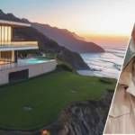Exterior view of the Lou Adler House in Malibu’s Carbon Beach, showcasing its oceanfront design and relaxed California architecture.