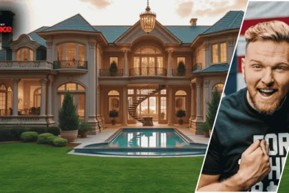 Exterior view of Pat McAfee's new modern luxury home