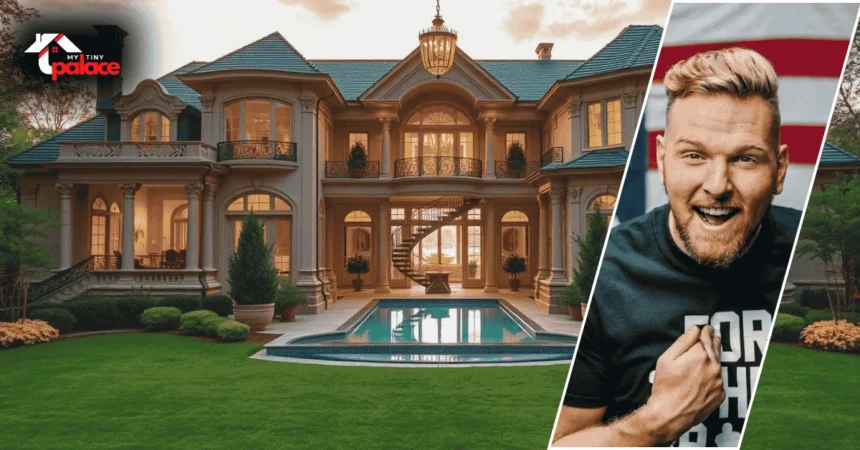 Exterior view of Pat McAfee's new modern luxury home