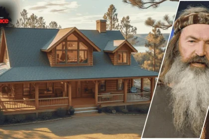 Phil Robertson’s house—simple Southern home with brick facade and riverside trees.