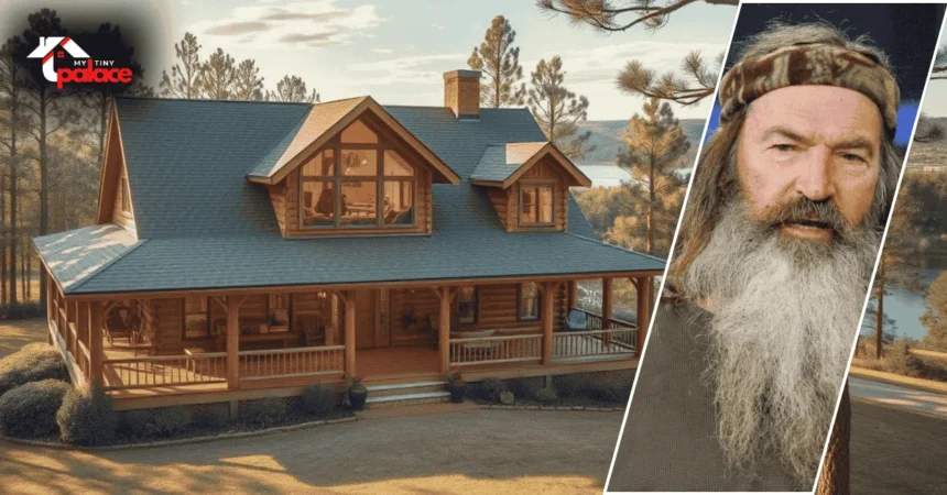 Phil Robertson’s house—simple Southern home with brick facade and riverside trees.