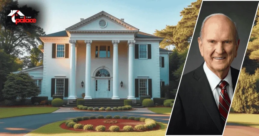 Russell M. Nelson’s house in Utah showing the modest exterior with a pitched roof and mature landscaping.