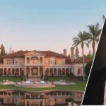 Thomas Tull’s House—an expansive mansion with sweeping pool, formal gardens and a grand multi-level façade.