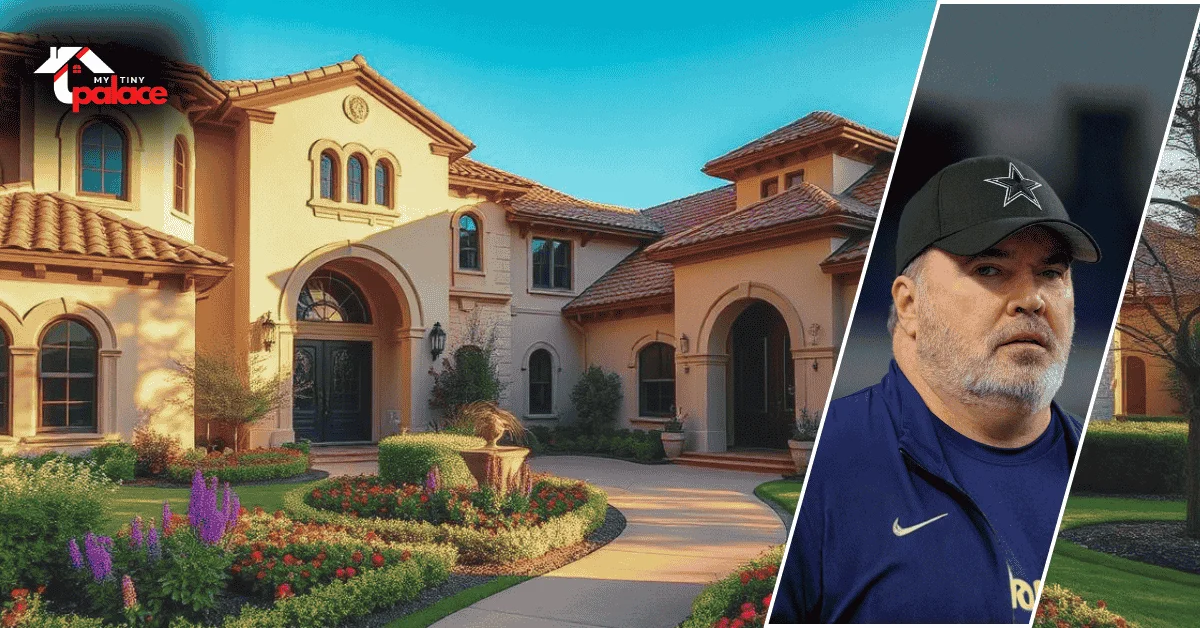 Mike McCarthy house for sale showcasing an expansive modern exterior with pool and landscaped grounds.