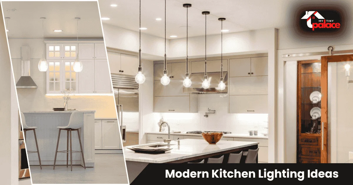 Contemporary kitchen showcasing modern kitchen lighting ideas with layered ambient task and accent lighting design