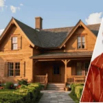 A factual view of the Clay Aiken house showing the large traditional residence in the background and a framed portrait of Clay Aiken in the foreground.